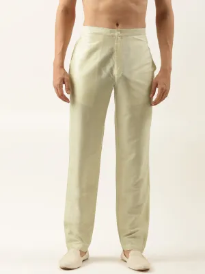 Light Gold Cotton Silk Pant Pajama