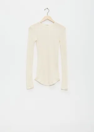 Luna Organic Merino Wool Long Sleeve Tee — Natural