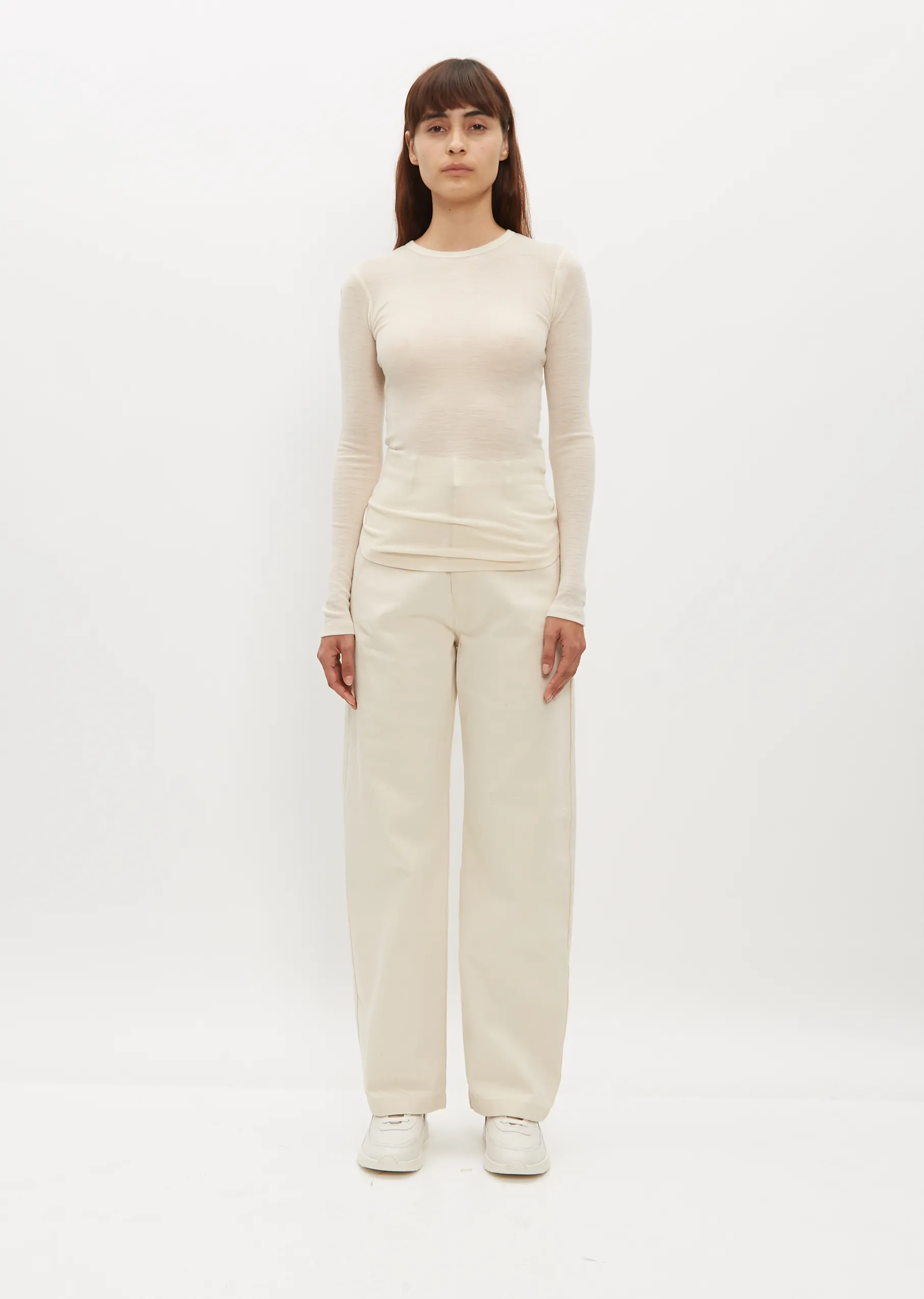 Luna Organic Merino Wool Long Sleeve Tee — Natural