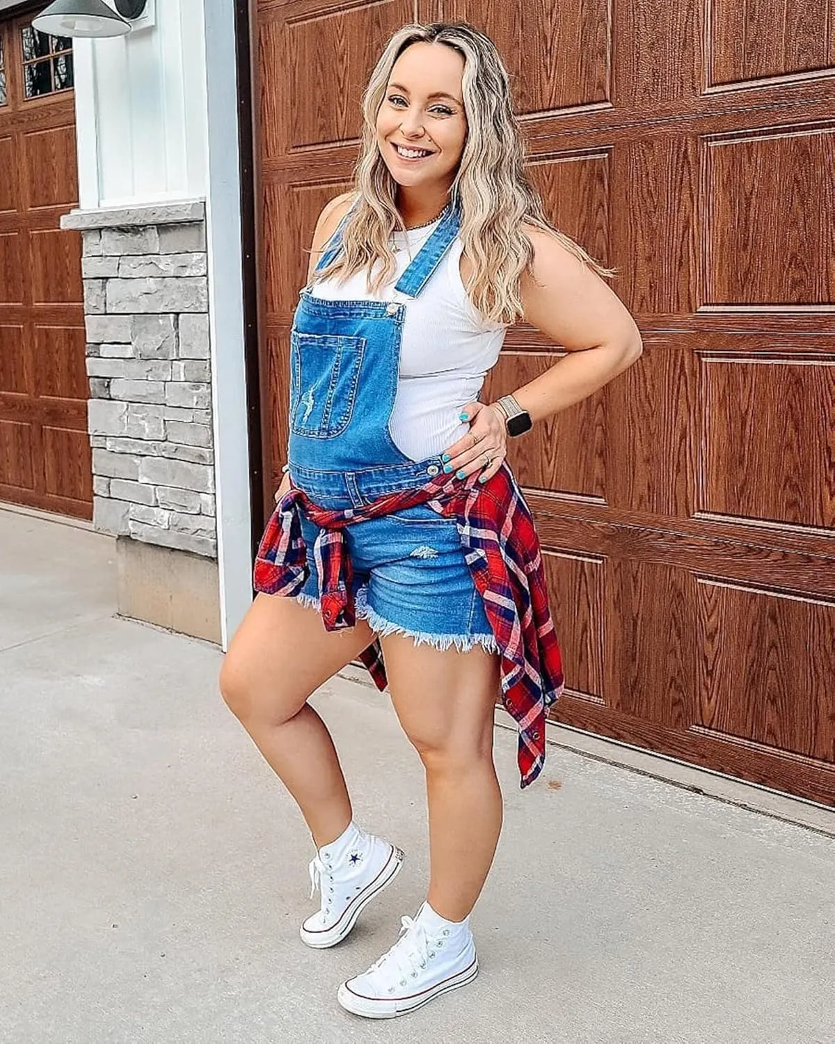 luvamia Women's Ripped Short Overalls Adjustable Denim Bib Overall Shorts Romper