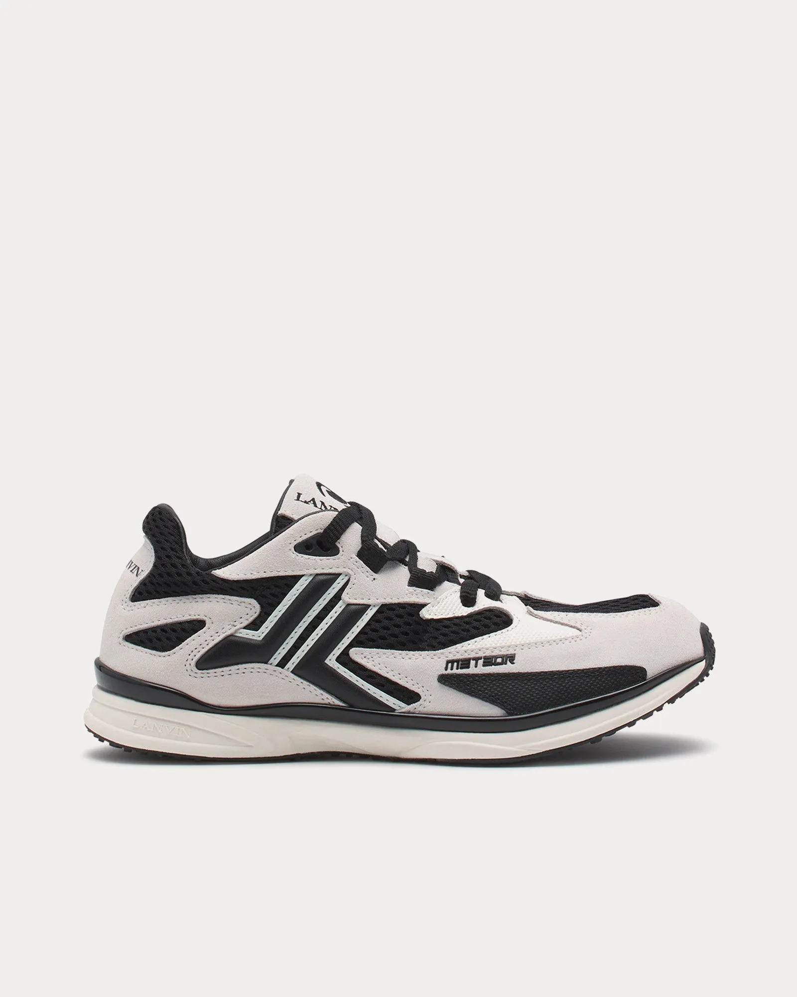 Meteor Mesh & Suede Black / White Low Top Sneakers
