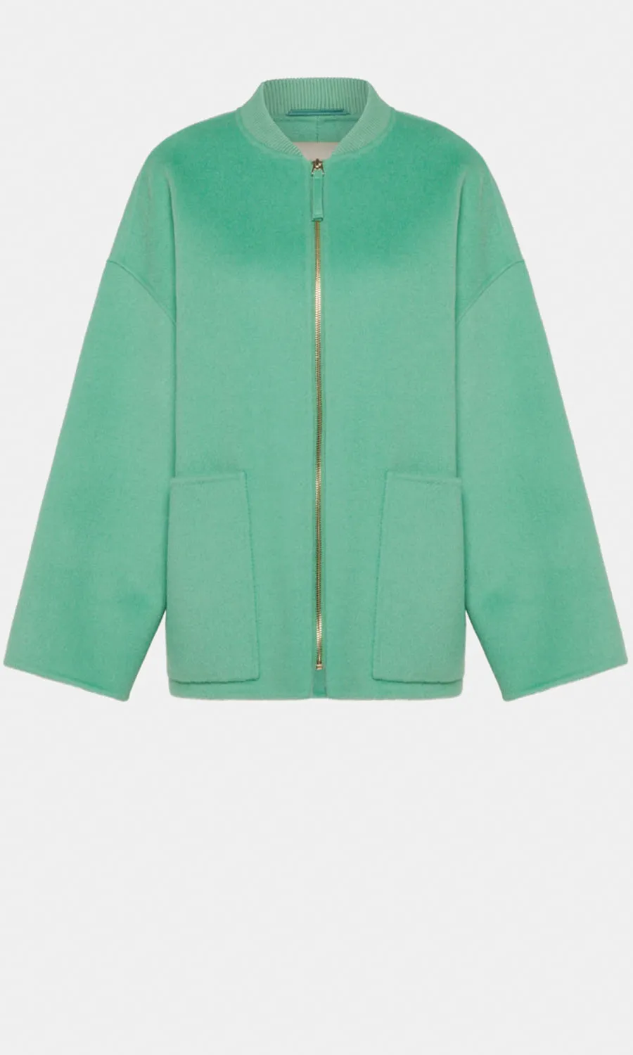 Momoni Mananemi Coat in Doubleface Wool - Water Green