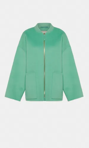 Momoni Mananemi Coat in Doubleface Wool - Water Green