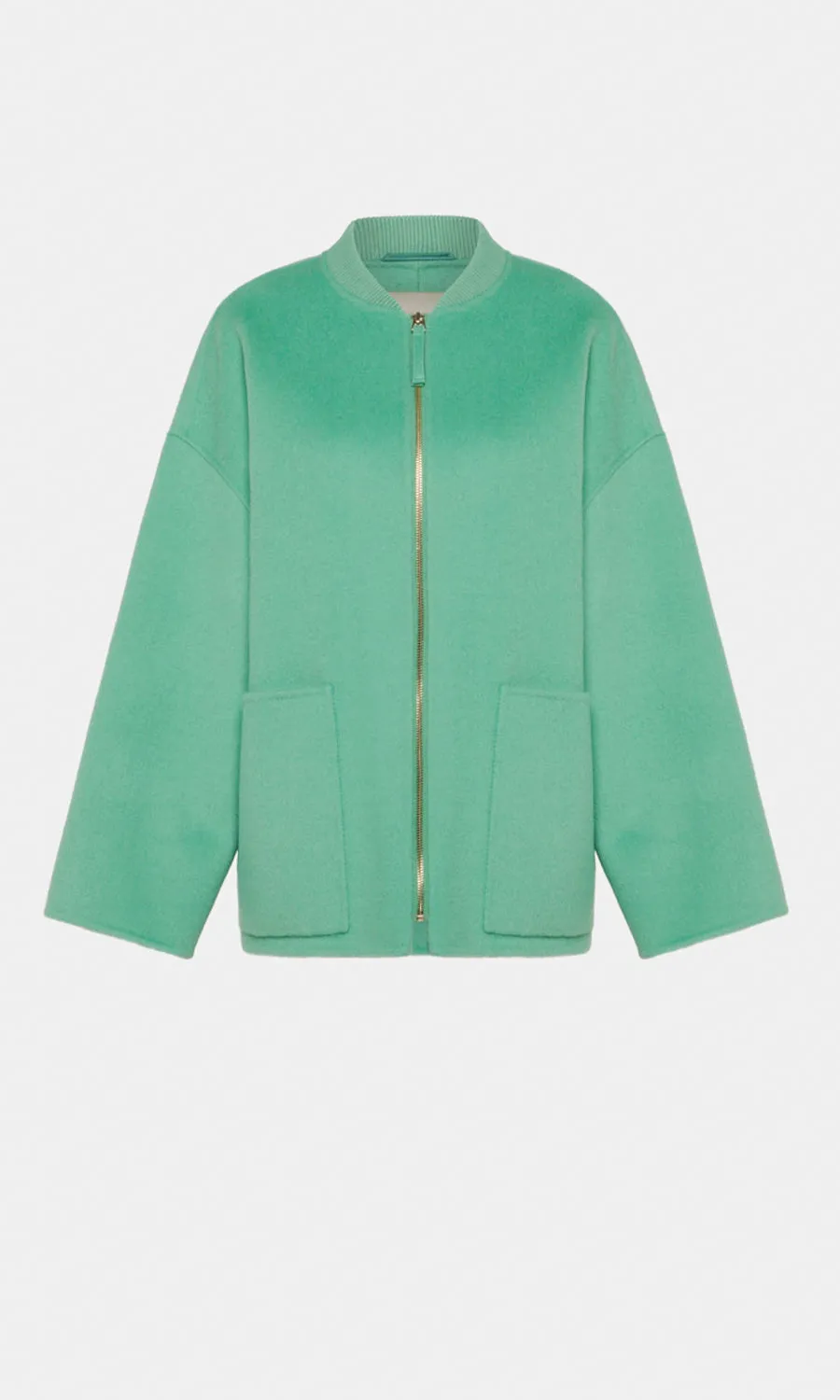 Momoni Mananemi Coat in Doubleface Wool - Water Green