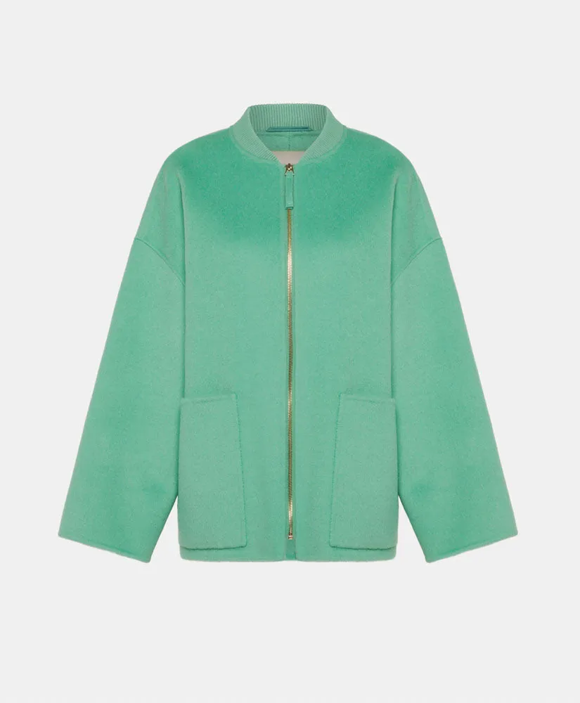 Momoni Mananemi Coat in Doubleface Wool - Water Green