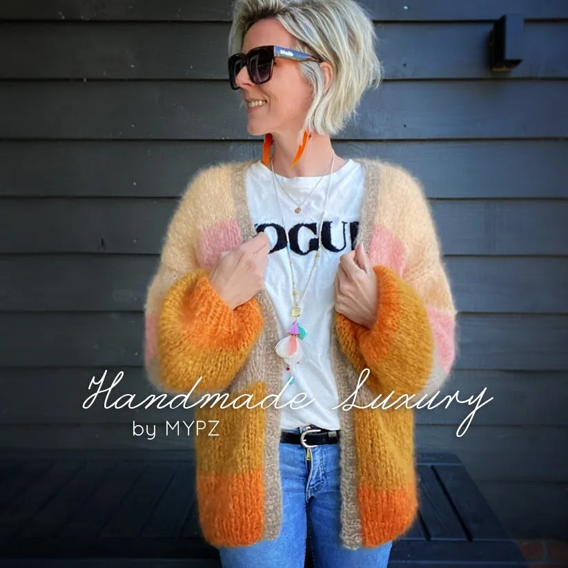 MYPZ basic light mohair cardigan Orange