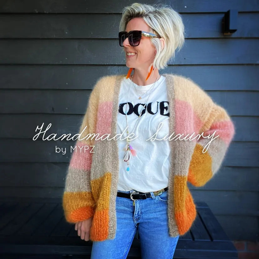 MYPZ basic light mohair cardigan Orange