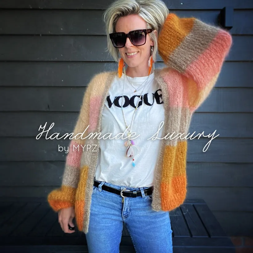 MYPZ basic light mohair cardigan Orange