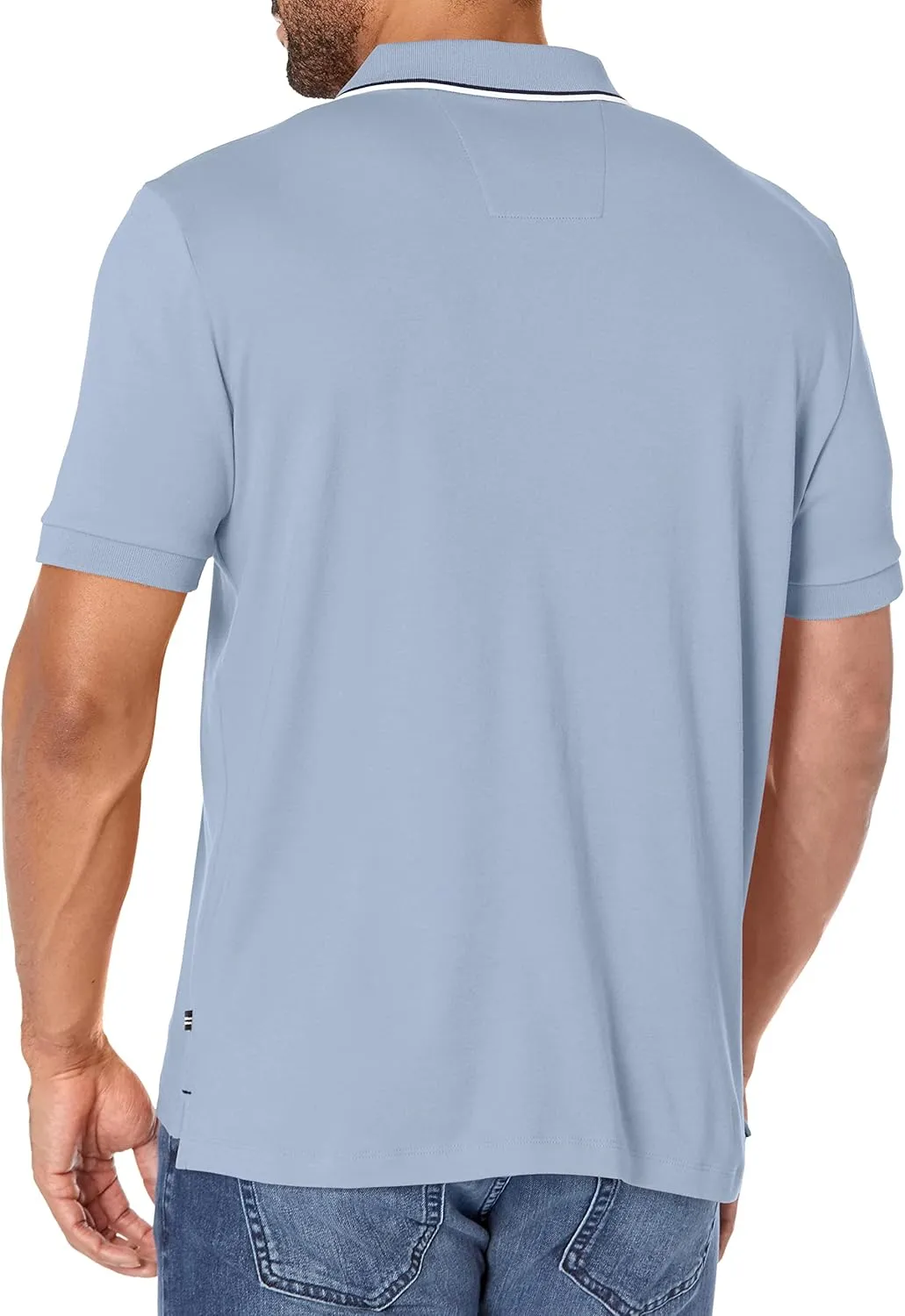 Nautica Men's Classic Fit Short Sleeve Dual Tipped Collar Polo Shirt