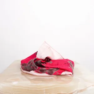 Pink abstract print scarf RRP £300