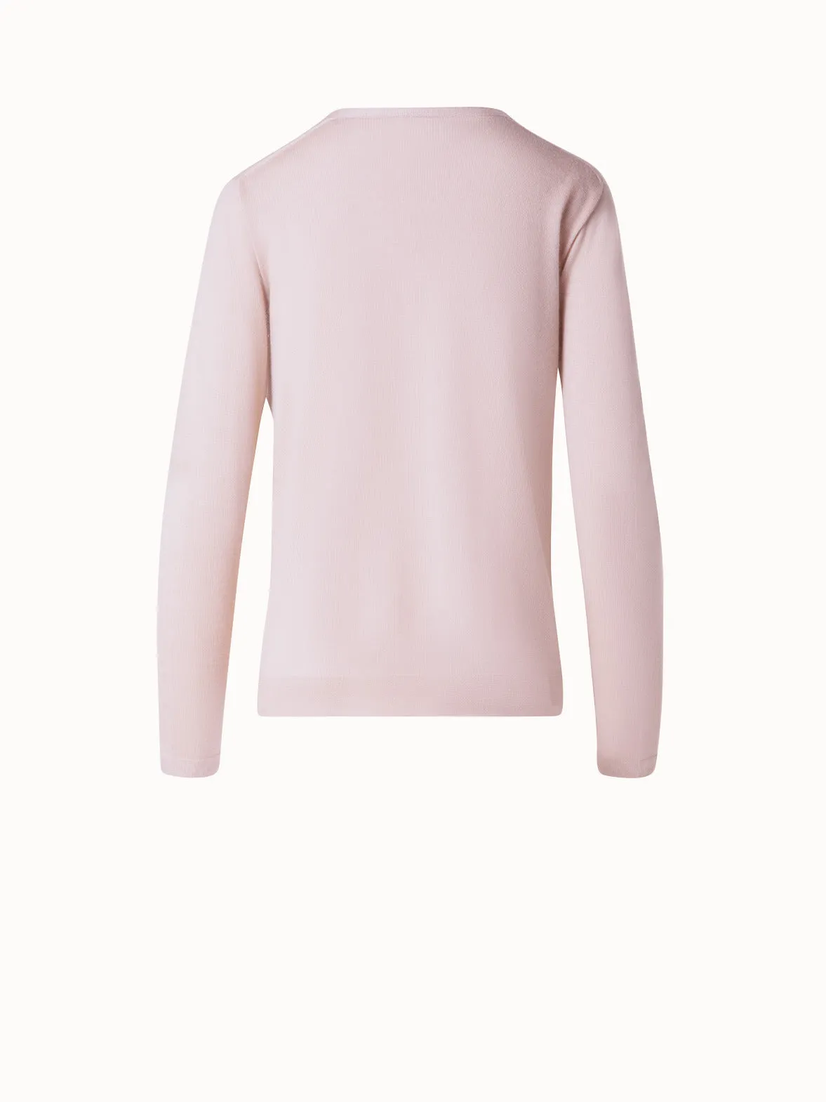 Seamless Cashmere and Silk V-Neck Sweater