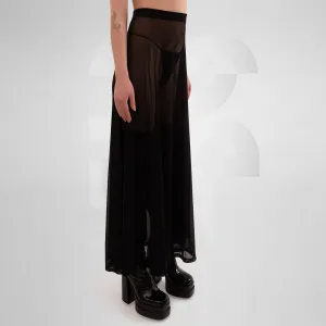 Sheer A-Line Maxi Skirt