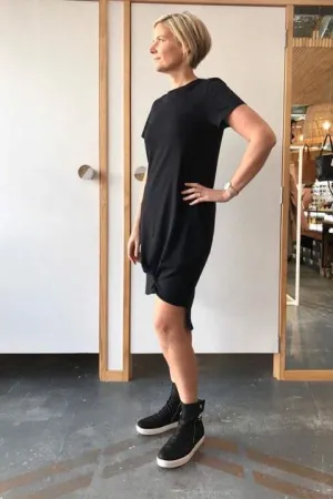 Silent Theory Twisted Tee Dress Black