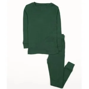 Solid Cotton Lounge Set — Dark Green