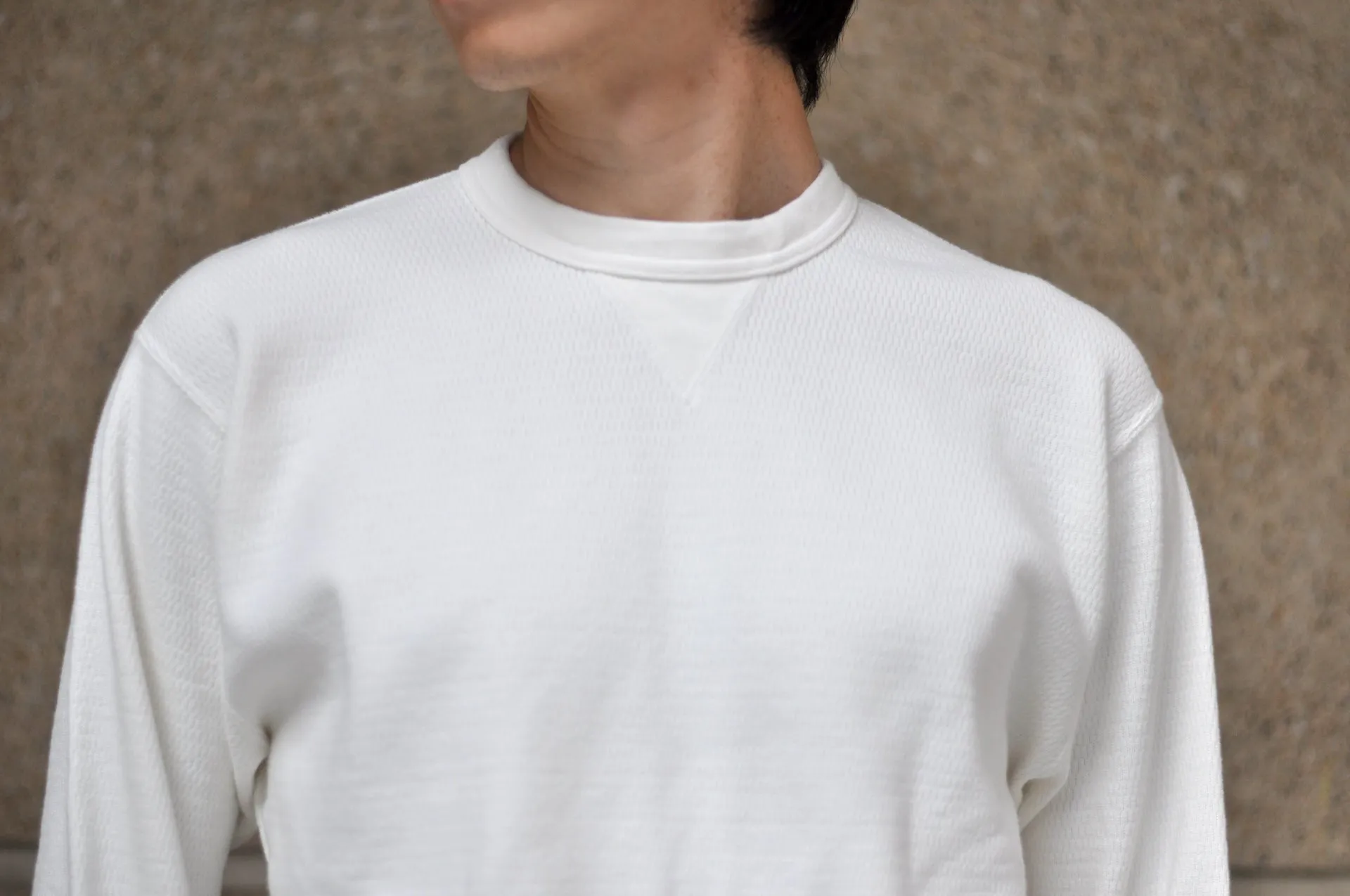 Stevenson Overall Co. Heavyweight Waffle Thermal Sweatshirt (Natural)