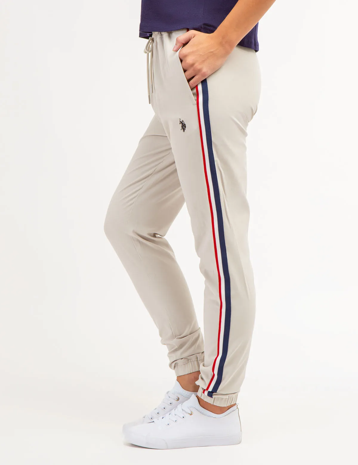 STRETCH WOVEN SIDE TAPE JOGGER