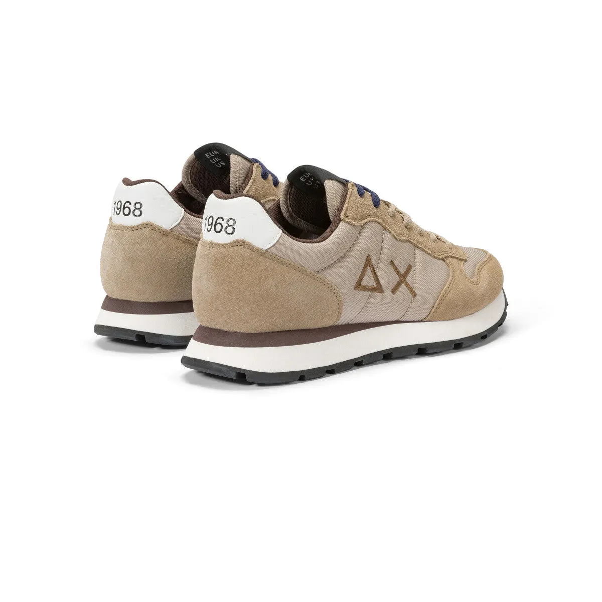 SUN68 TOM SOLID DARK BEIGE SNEAKERS FOR MEN