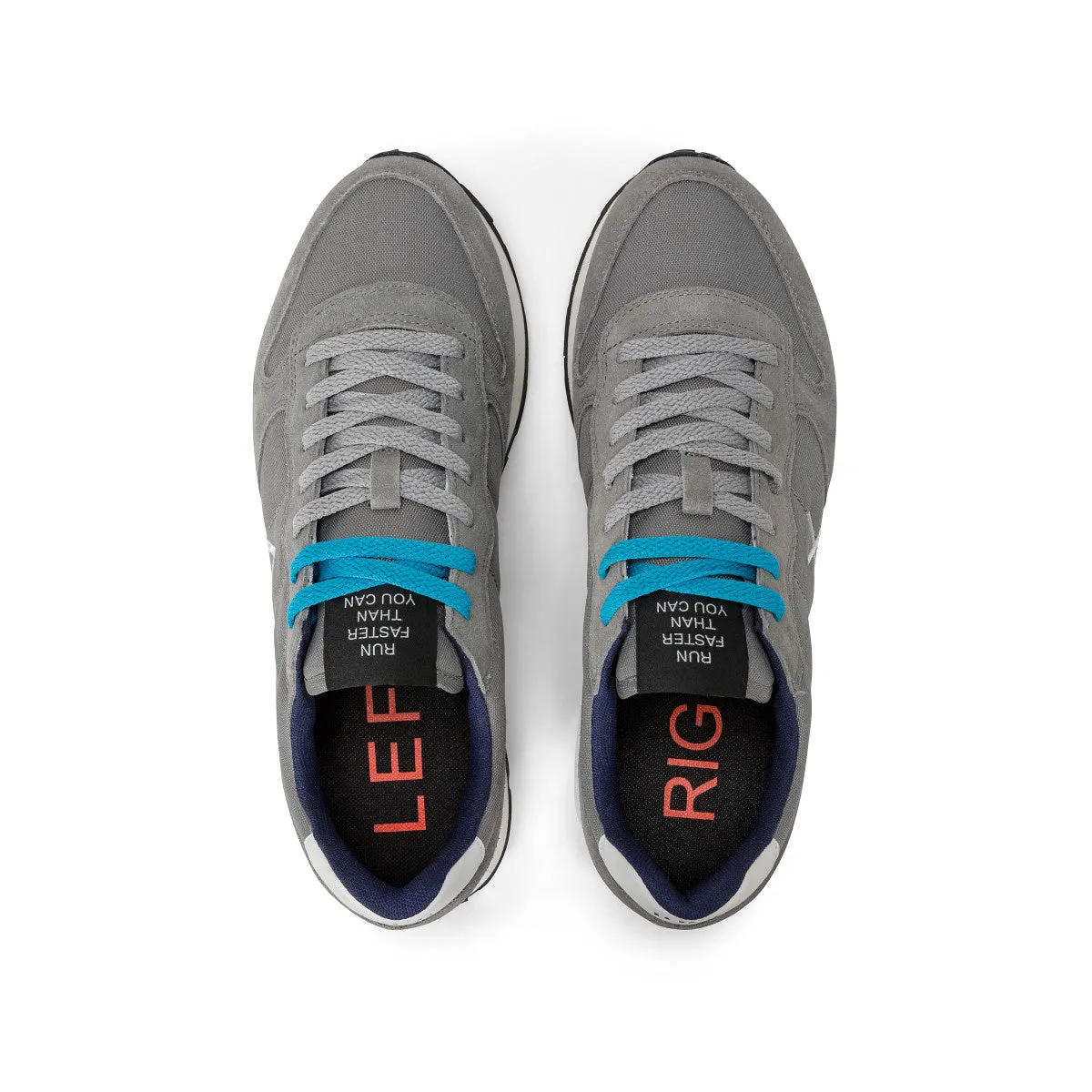 SUN68 TOM SOLID MEDIUM GREY SNEAKERS FOR MEN