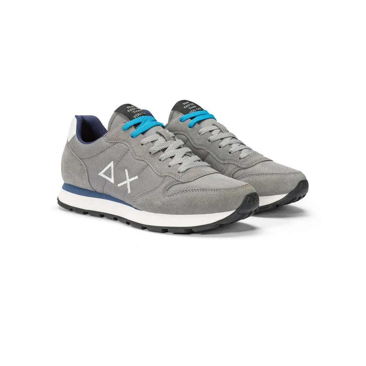 SUN68 TOM SOLID MEDIUM GREY SNEAKERS FOR MEN