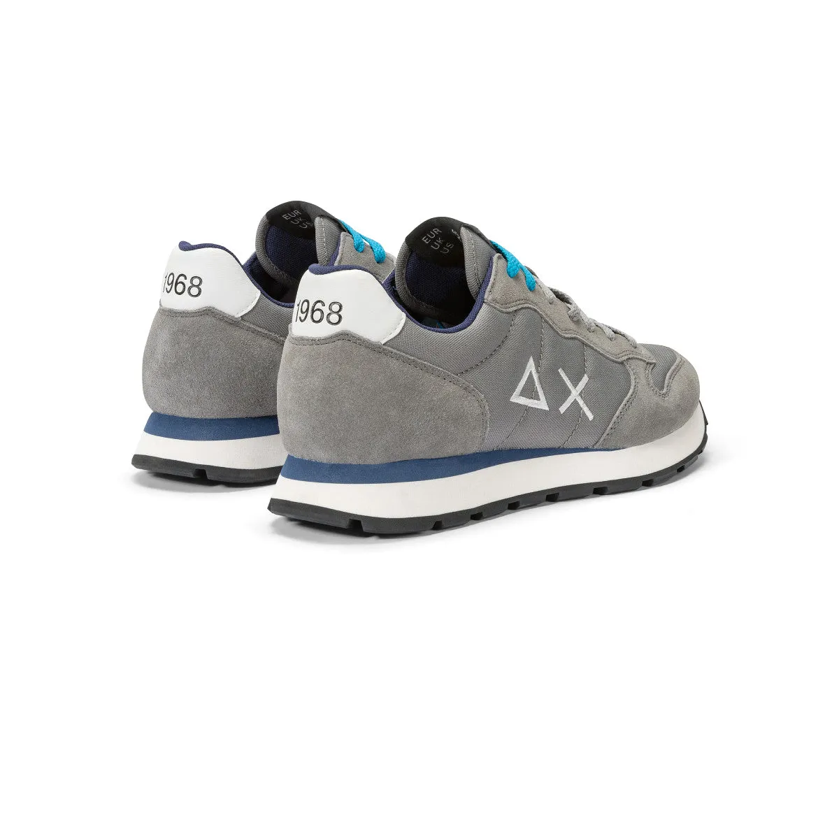 SUN68 TOM SOLID MEDIUM GREY SNEAKERS FOR MEN