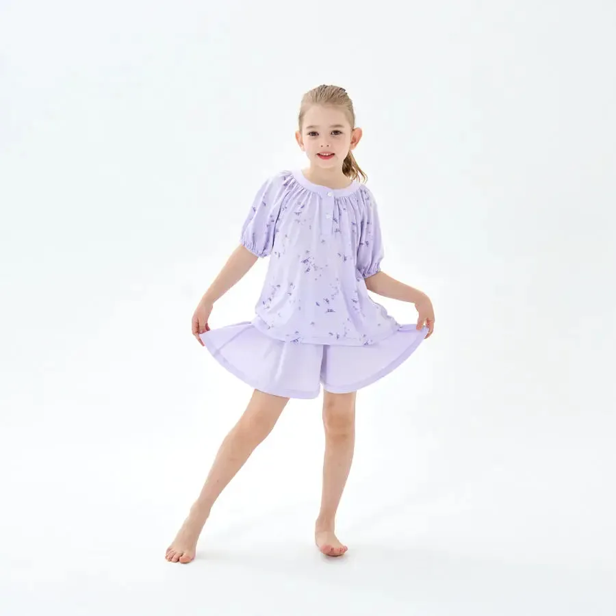 Super Soft TENCEL™ Lyocell Loungewear Short Set - Purple Jellyfish