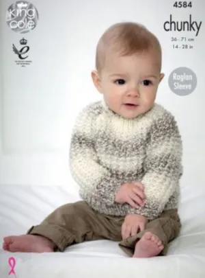Sweaters in King Cole Baby Soft Chunky - Big Value (4584)