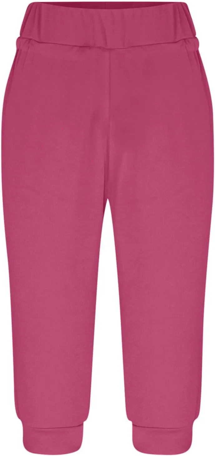 TANGNADE Women's Yoga Capris Pants Loose Soft Workout Joggers Joggers Elastic Waist Sweatpants Sports Casual Pants Pockets