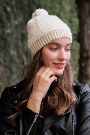 The Gina Fuzzy Pom Beanie