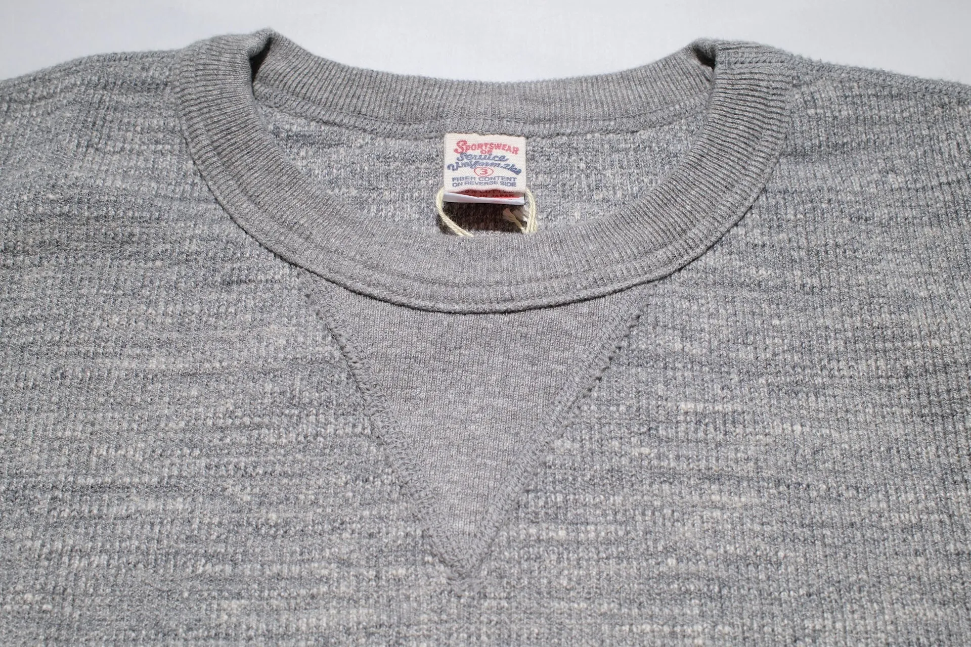 UES 11.8oz Ribbing Thermal Sweatshirt (Heather Grey)
