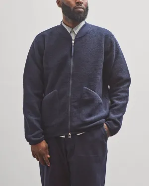 Universal Works Bomber Zip Jacket, Navy