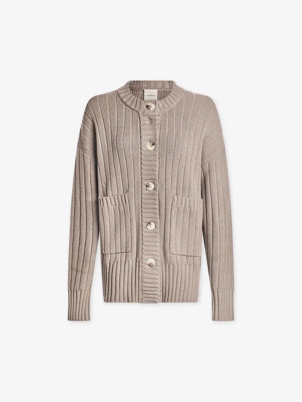 VARLEY | Pensdale Relaxed Knit Cardigan - Fungi
