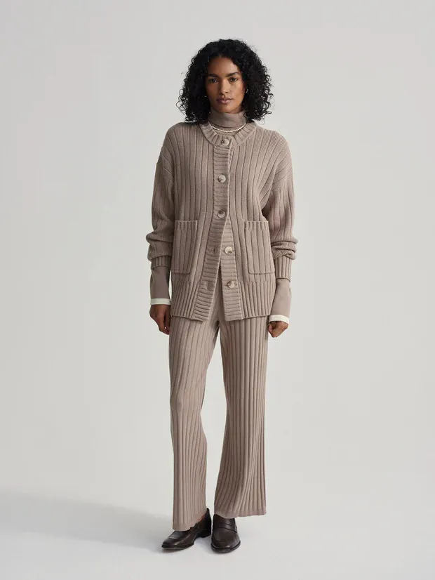 VARLEY | Pensdale Relaxed Knit Cardigan - Fungi