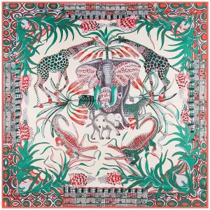 Vintage Animal & Garden Print Silk Scarves - 50"x50", 8 Styles