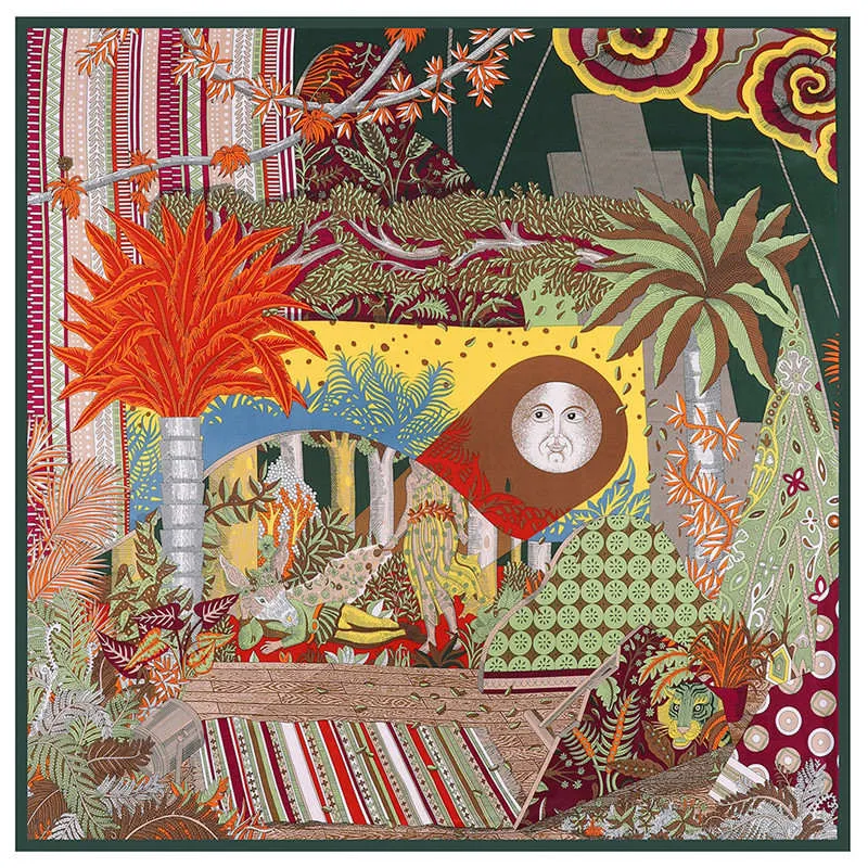 Vintage Animal & Garden Print Silk Scarves - 50"x50", 8 Styles