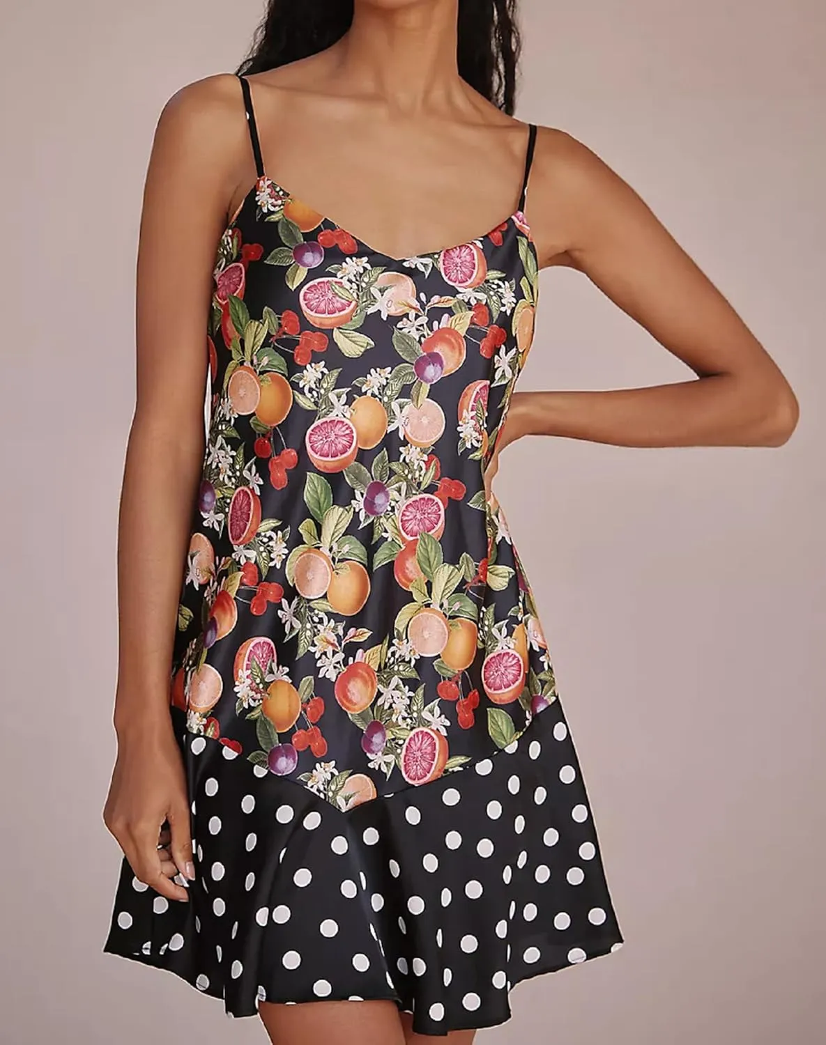 Women Cute Spaghetti Strap Boho Mini Dress Floral Backless Flowy Sling Short Dresses Graphic Summer Vocation Sundress
