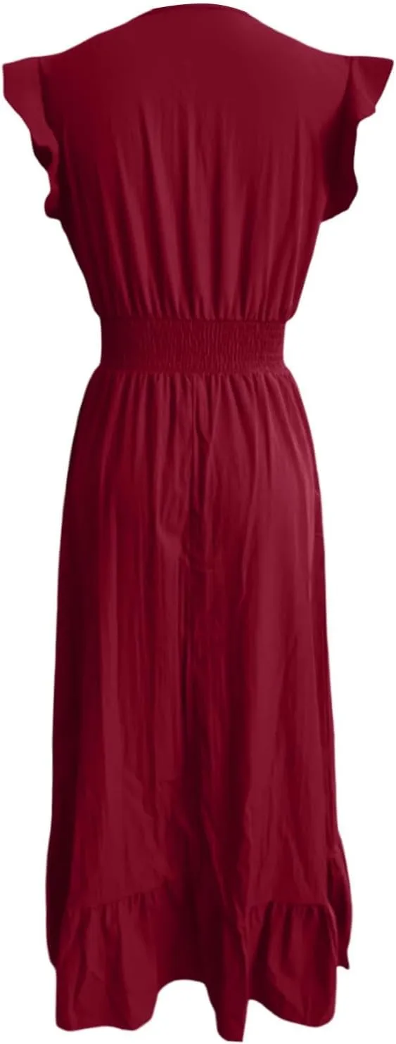 Women Dresses 2025 Cute Print Maxi Cami Dresses Sleeveless Casual Spaghetti Strap Dress Vacation Dresses