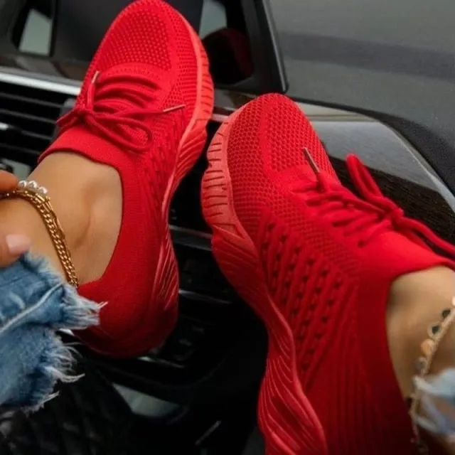 Womens Casual Sneakers Walking Shoes Ladies Mesh Sneaker Wedges