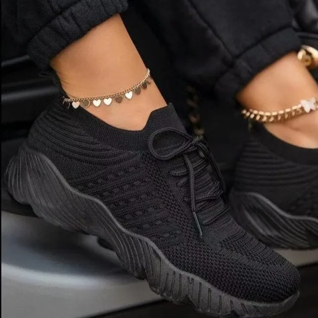 Womens Casual Sneakers Walking Shoes Ladies Mesh Sneaker Wedges