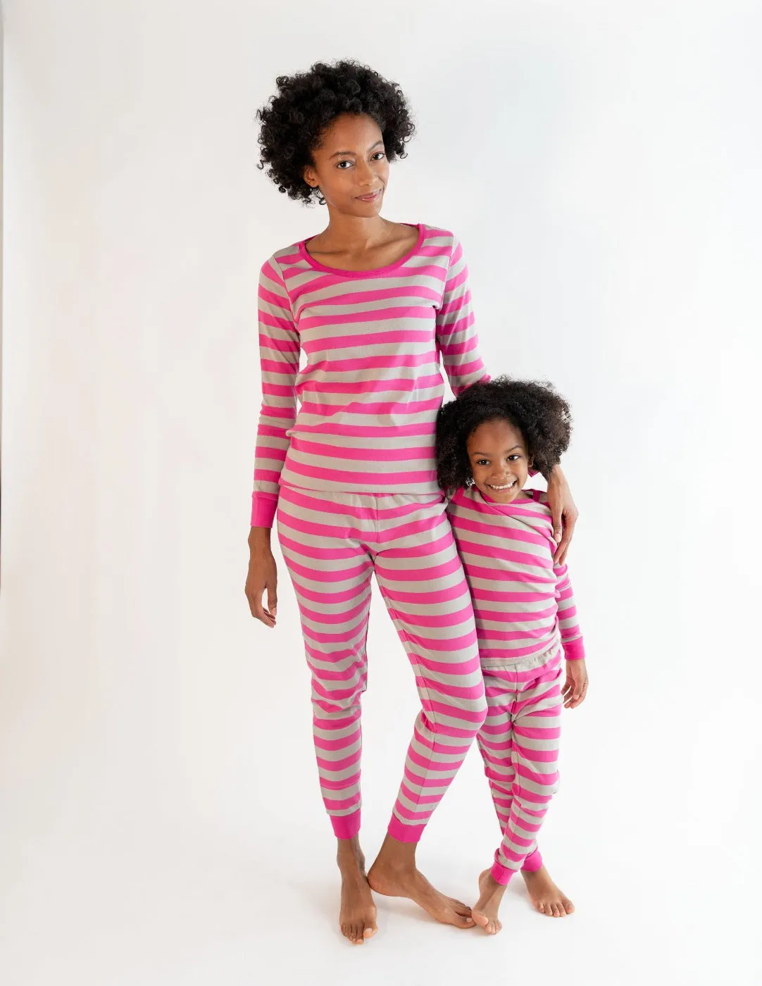 Women's Pink Stripes Cotton Pajamas