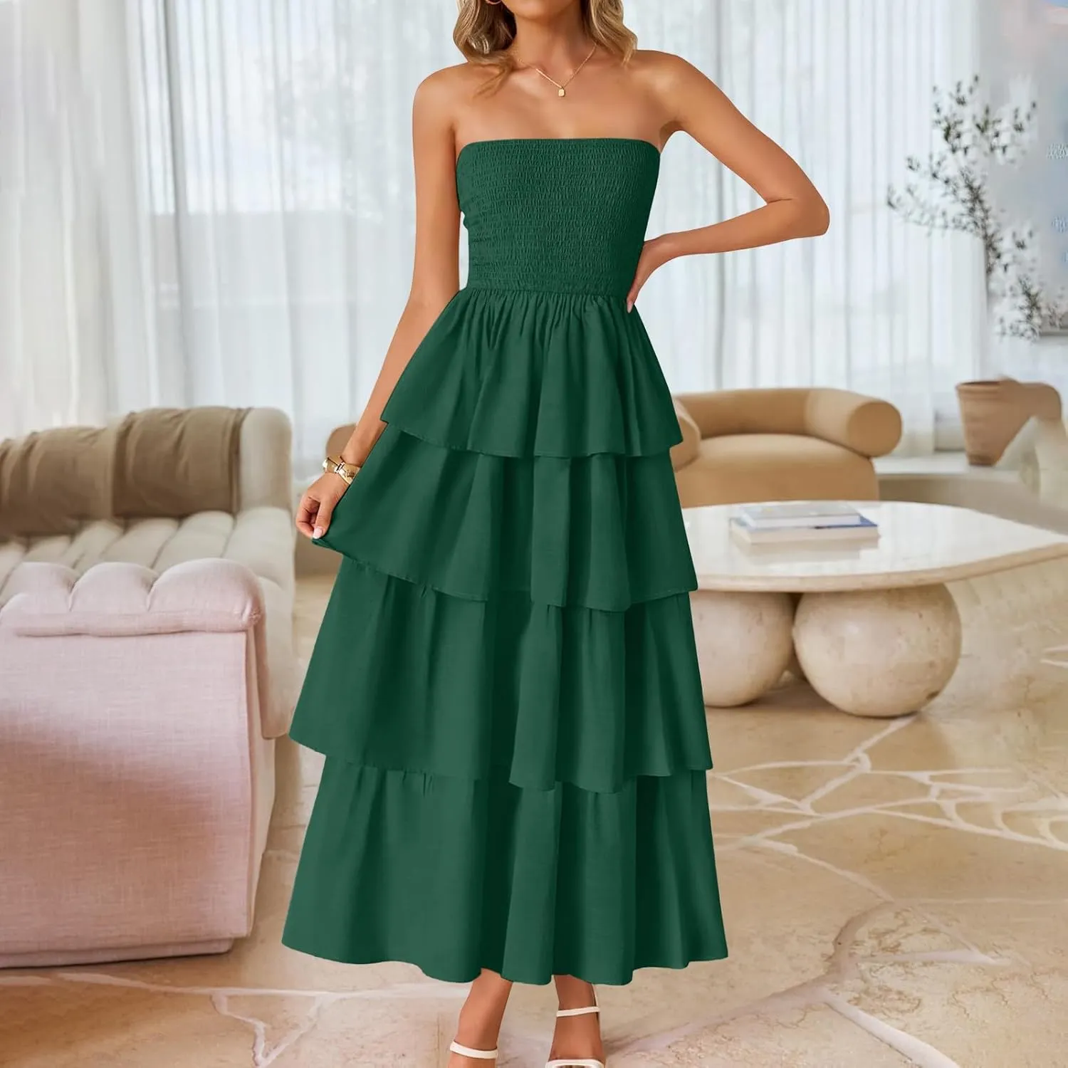 Women's Sexy Tank Top Maxi Long Dress Casual Sleeveless Summer Beach Dress
