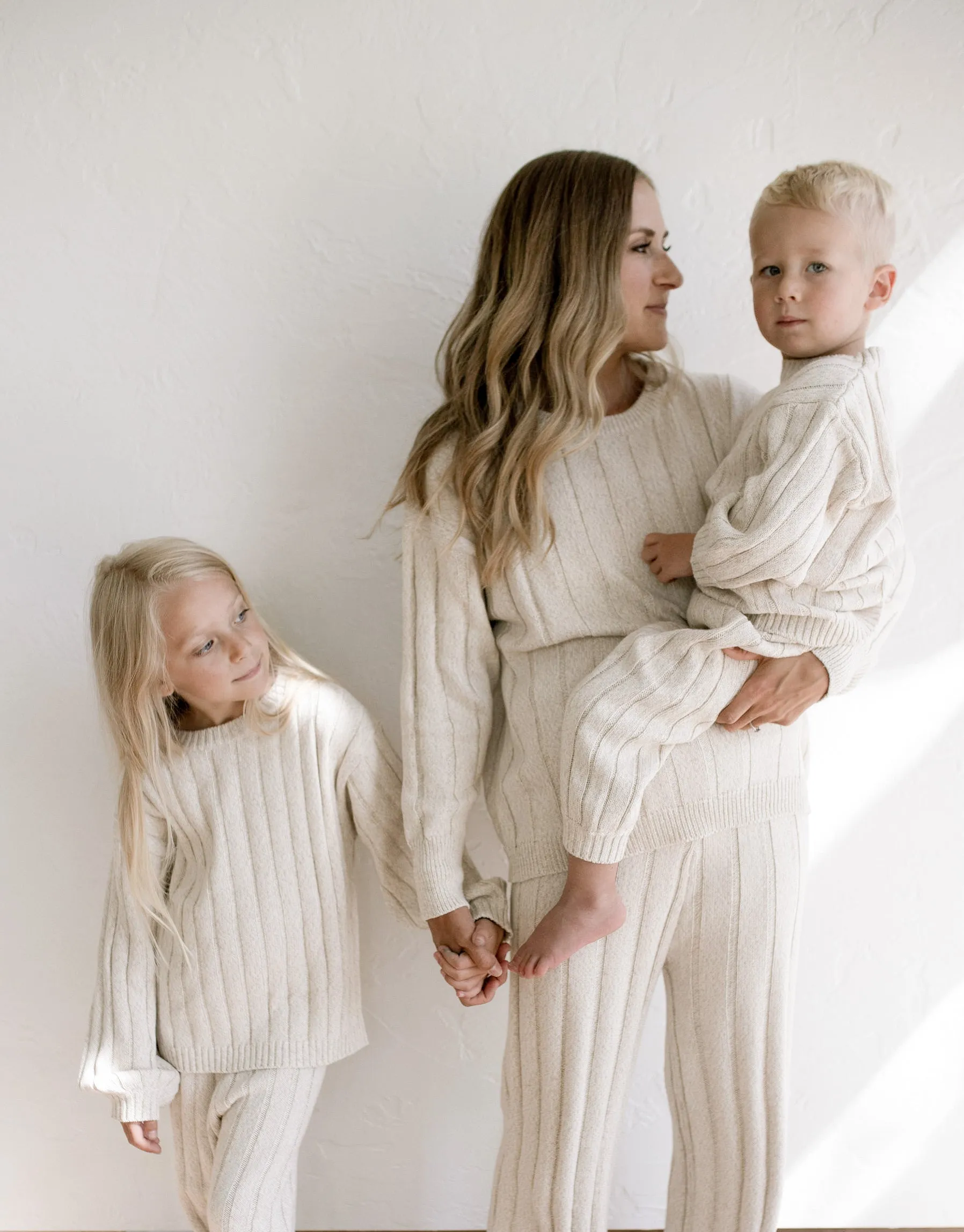 Women’s Wide Ribbed Knit Pant ‘Oatmeal’