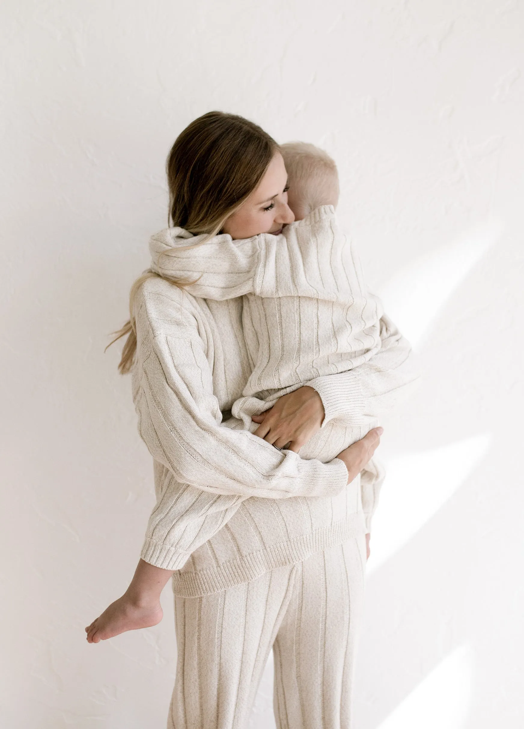 Women’s Wide Ribbed Knit Pant ‘Oatmeal’