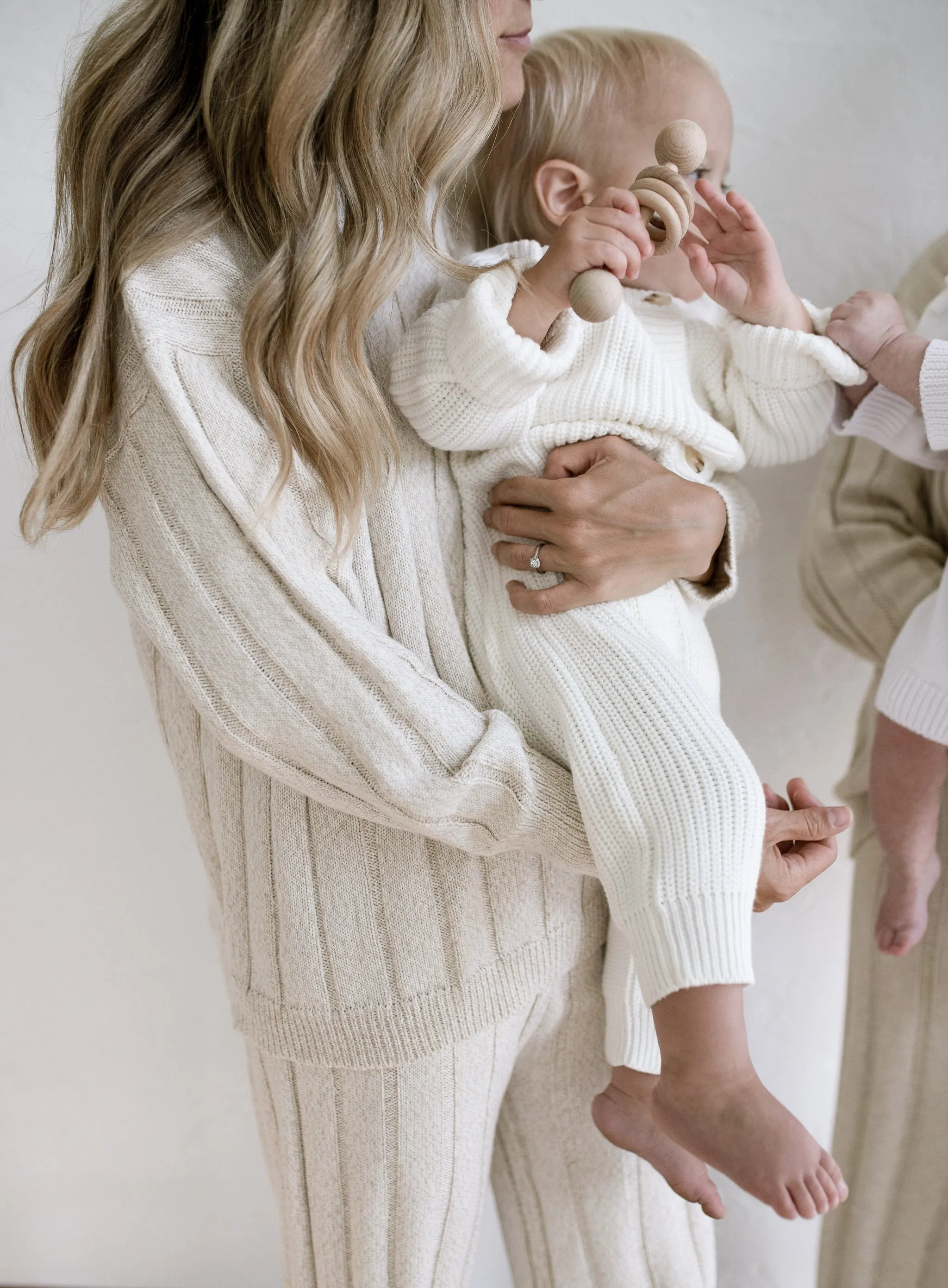 Women’s Wide Ribbed Knit Pant ‘Oatmeal’