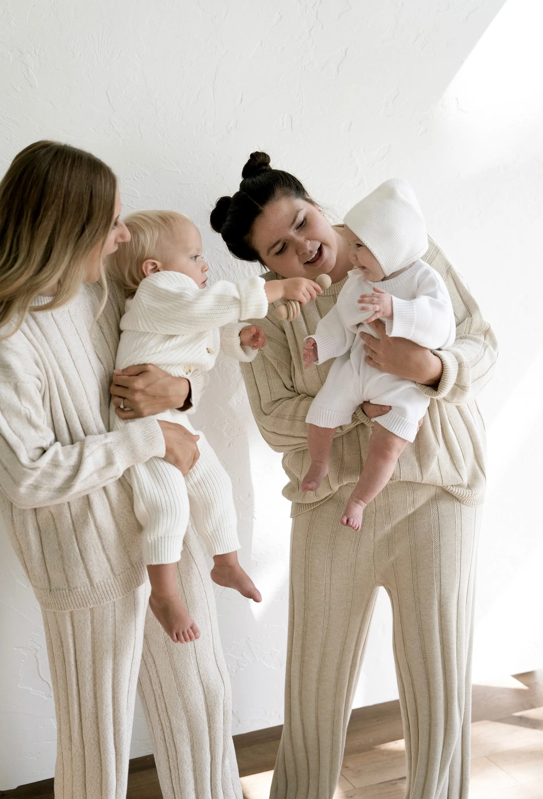 Women’s Wide Ribbed Knit Pant ‘Oatmeal’