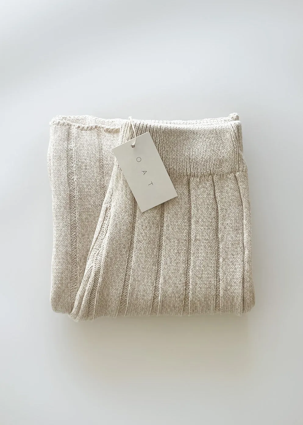Women’s Wide Ribbed Knit Pant ‘Oatmeal’
